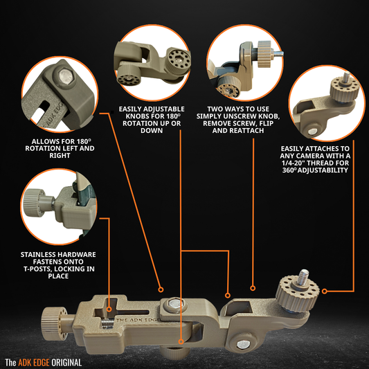 The ADK Edge 360 Rotating Universal T-Post Mount - The ADK APEX Mount