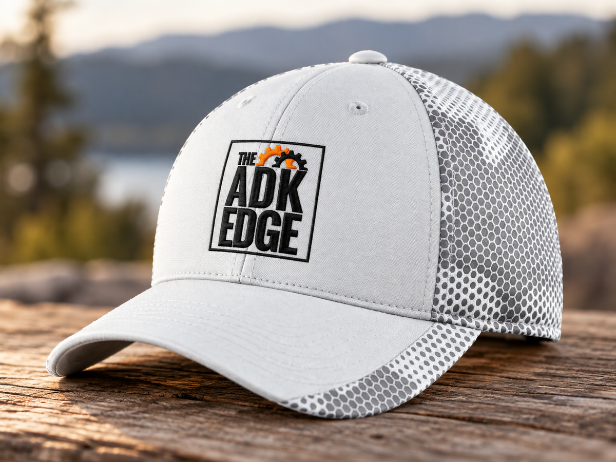The ADK Edge Snow Camo Hex Cap