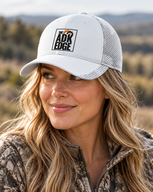 The ADK Edge Snow Camo Hex Cap