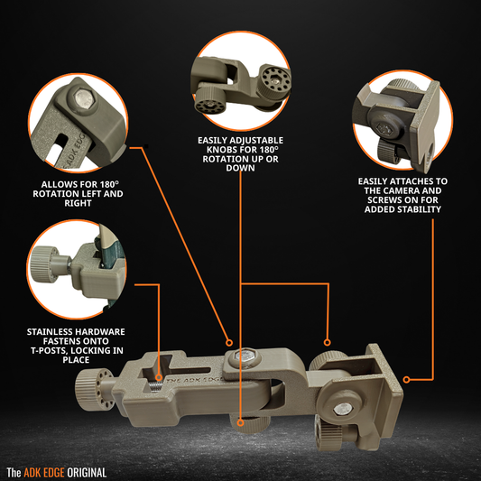 The ADK Edge 360 Rotating SPYPOINT T-Post Mount - The ADK APEX Mount