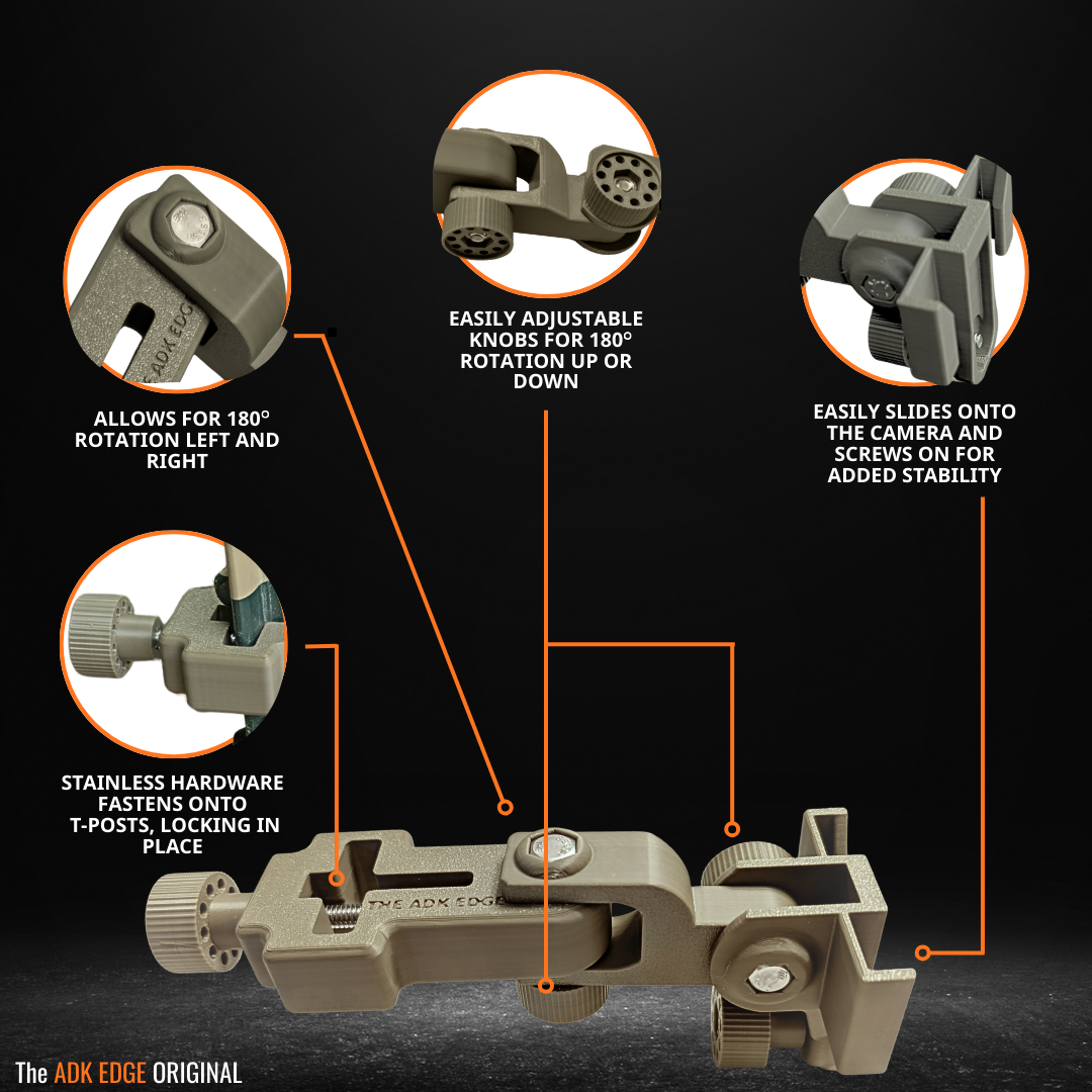 The ADK Edge 360 Rotating Tactacam T-Post Mount - The ADK APEX Mount