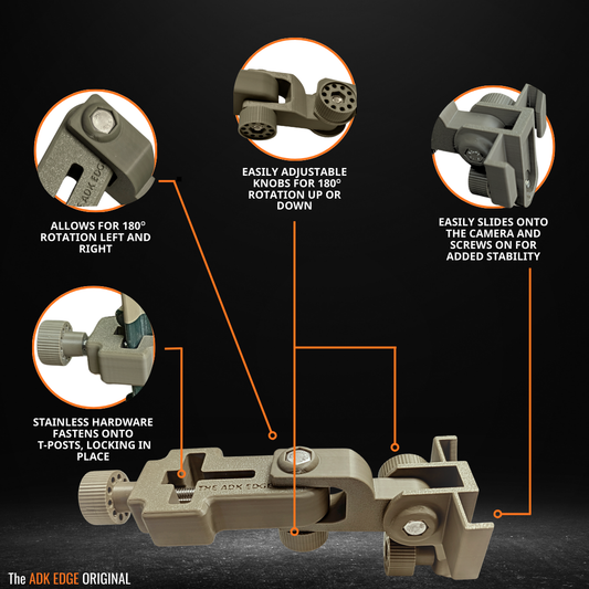 The ADK Edge 360 Rotating Tactacam T-Post Mount - The ADK APEX Mount