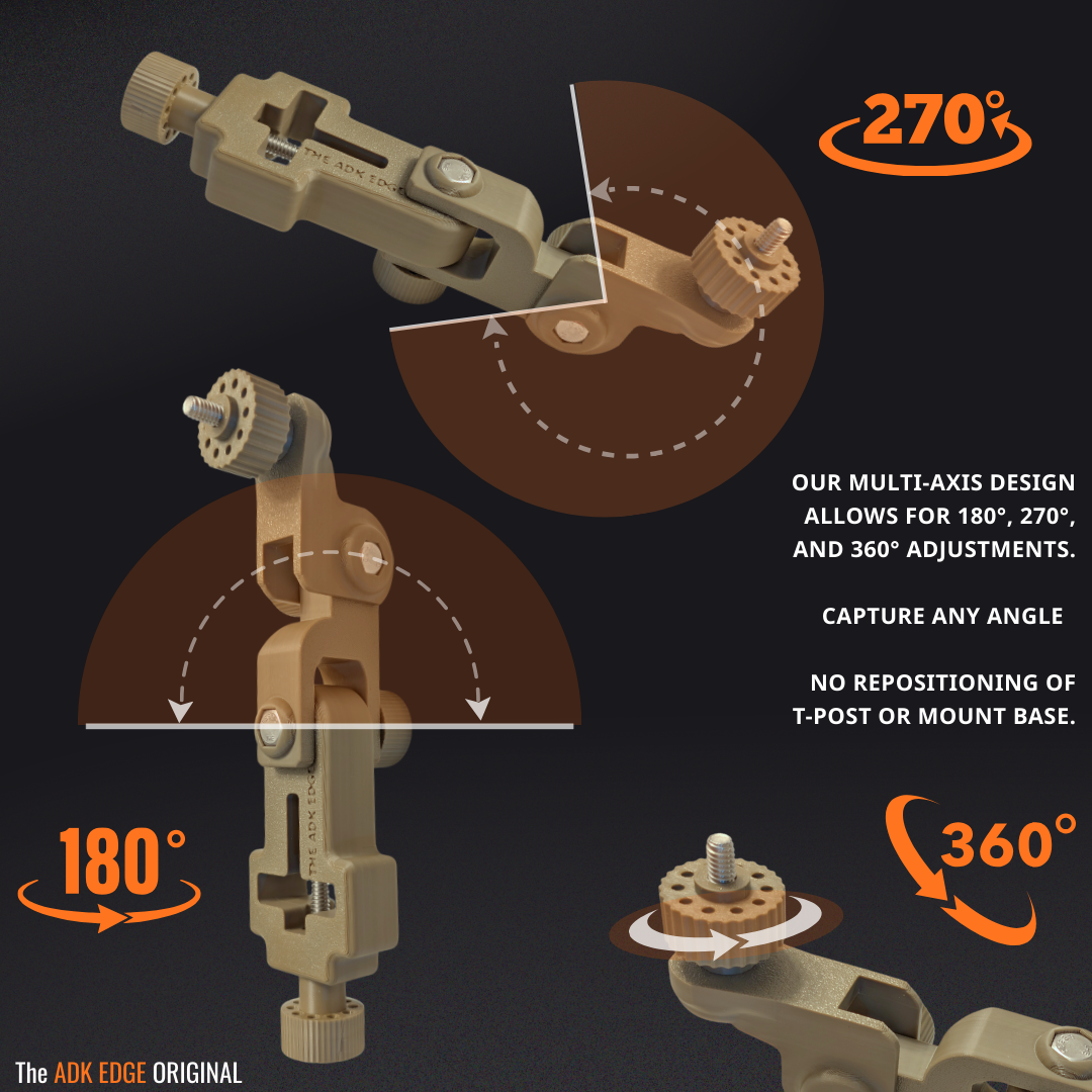 The ADK Edge 360 Rotating Universal T-Post Mount - The ADK APEX Mount