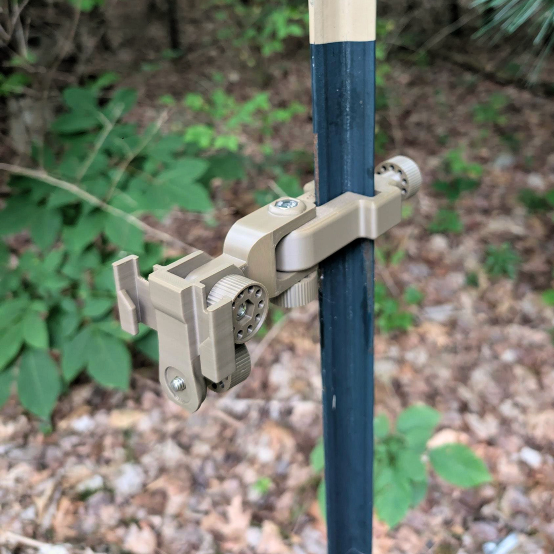 The ADK Edge APEX 360° Rotating T-Post Trail Camera Mount for Tactacam REVEAL 4.0