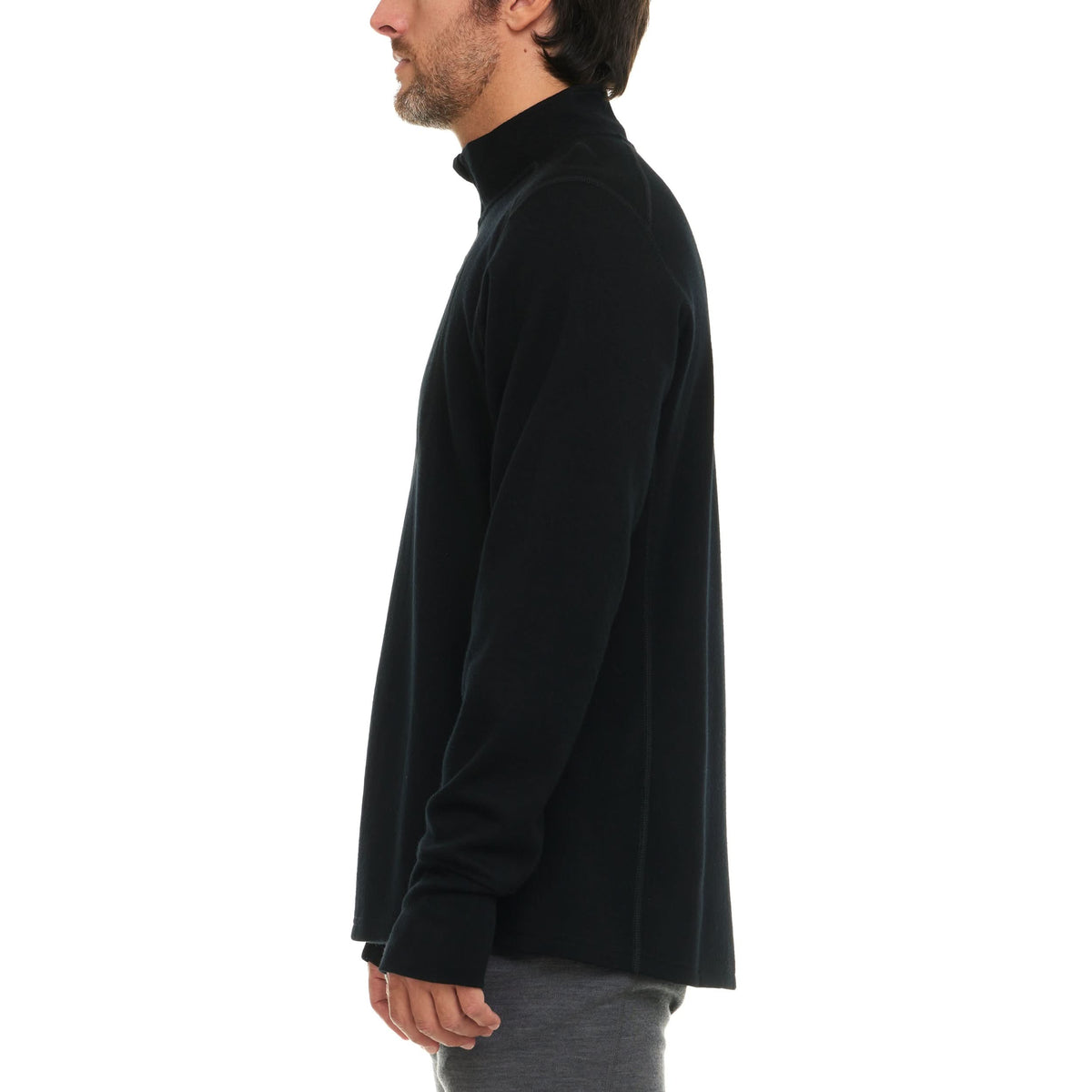 Wilderness Heavyweight Men's Wool 1/4 Zip - 100% Merino Wool