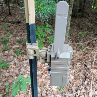 The ADK Edge APEX 360° Rotating T-Post Trail Camera Mount for Tactacam REVEAL 4.0