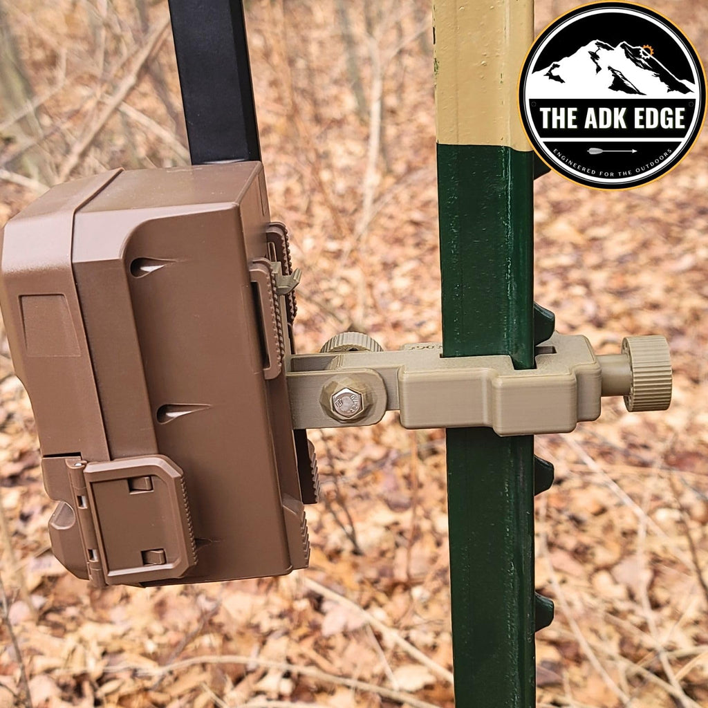 The ADK Edge T-Post Trail Camera Mount for Moultrie Edge