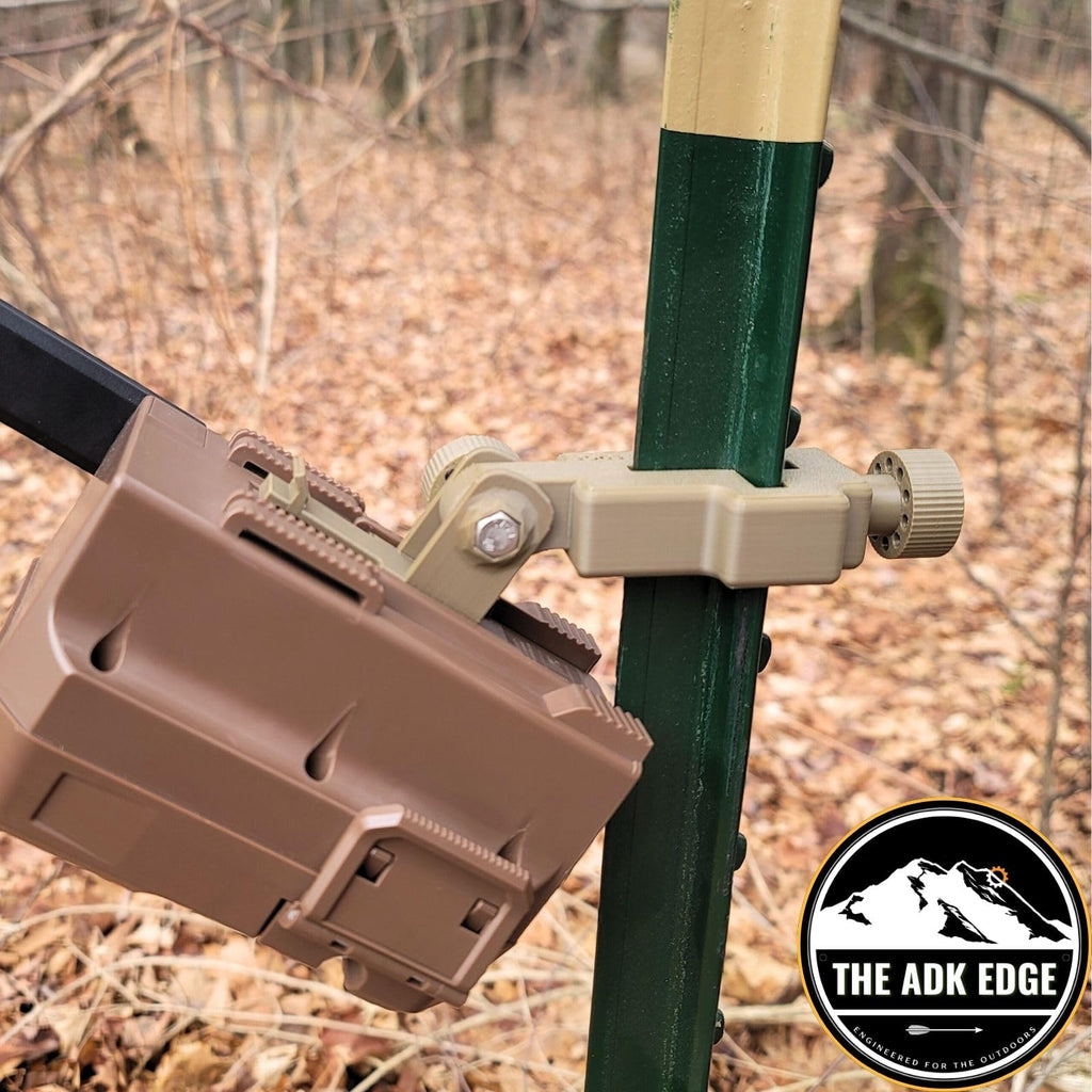 The ADK Edge T-Post Trail Camera Mount for Moultrie Edge